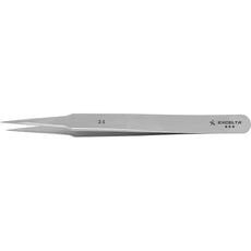 Excelta 2-S .013" x .006" Very Fine Point Stainless Steel Tweezer