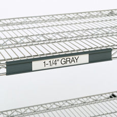 Super Erecta Label Holder, Gray, 3" L x 1.25" H