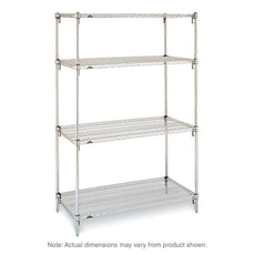 Super Adjustable Super Erecta 4-Tier Starter Unit, Chrome, 18" x 72" x 63"