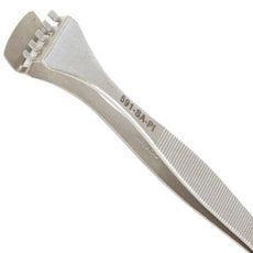 Excelta 591-SA-PI 5-Tooth Upper Paddle Anti-Magnetic Stainless Steel Wafer Handling Tweezer