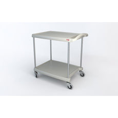 myCart Series 2-shelf Utility Cart, Gray, 23.4375" x 34.375"