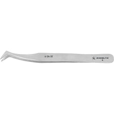 Excelta 6-SA-SE 70° Angled Very Fine Point Anti-Magnetic Stainless Steel Tweezer