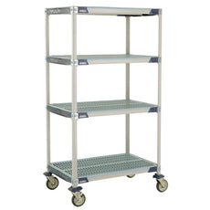 MetroMax i 4-Tier Stem Caster Cart, Open Grid Shelves, 24" x 36" x 67.3125"