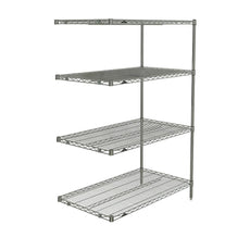 Super Erecta 4-Tier Add-On Unit, Brite, 24" x 42" x 63"