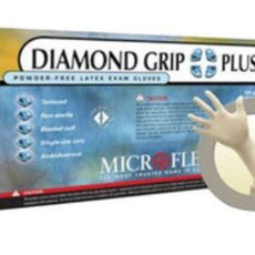 Ansell - DGP-350-XL-CA - X-Large Microflex Diamond Grip Plus 6.3 mil Natural Rubber Latex Disposable Gloves, 1000 Gloves