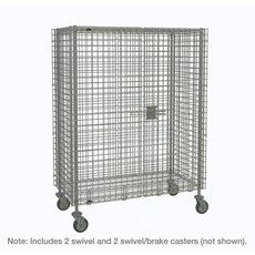 Super Erecta Mobile Security Unit, Chrome, 27.25" x 52.75" x 67.9375"