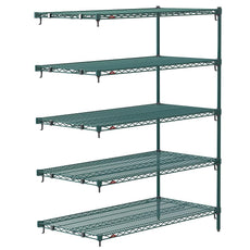 Super Adjustable Super Erecta 5-Tier Add-On Unit, Metroseal 3 Epoxy, 24" x 48" x 74"