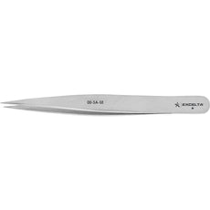 Excelta 00-SA-SE Strong Straight Medium Point Anti-Magnetic Stainless Steel Tweezer