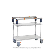 PrepMate qwikSet MultiStation, 48", Solid Galvanized top and bottom shelves with Chrome posts