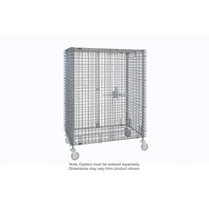 Super Erecta Standard-Duty Stem Caster Security Unit, Polished Stainless Steel, 27.25" x 52.75" x 62" (Casters Not Included)