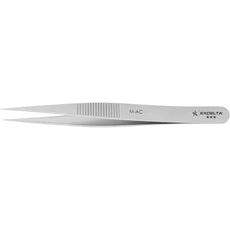 Excelta M-AC .015" x .008" Straight Medium Point Carbon Steel Miniature Tweezer