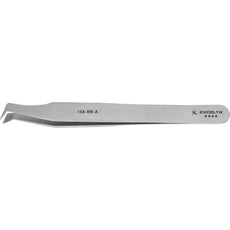 Excelta 15A-RW-S Angled Round Tip Stainless Steel Tweezer