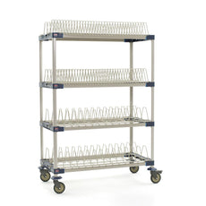 MetroMax 4 Mobile Drying Rack with Two Tray Racks and Two Pan Racks, 26" x 50" x 68"