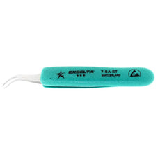 Excelta 7-SA-ET Ergo-Tweeze Curved Tapered Very Fine Point Neverust Anti-Magnetic Stainless Steel Tweezer