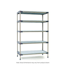 MetroMax 4 5-Tier Starter Unit with Solid Bottom Shelf, 24" x 48" x 74"