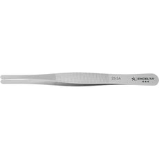 Excelta 25-SA Large Flat Point with Duck Bill Tip Neverust Anti-magnetic Stainless Steel Tweezer