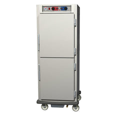 C5 9 Series Pass-Thru Heated Holding Cabinet, Full Height, Aluminum, Dutch Solid Doors/Dutch Clear Doors, Universal Wire Slides