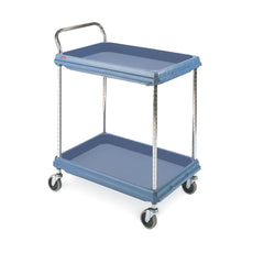 Metro Deep Ledge 2-shelf Utility Cart, Blue