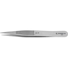 Excelta AC-PI Straight Medium Point Carbon Steel Tweezer