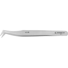 Excelta 6-S-SE 70ø Angled Very Fine Point Stainless Steel Tweezer