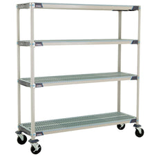 MetroMax i 4-Tier Stem Caster Cart, Open Grid Shelves, 18" x 60" x 67.3125"