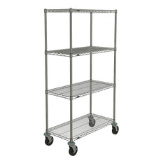 Super Erecta 4-Tier Stem Caster Cart, Brite, 18" x 36" x 67.875"