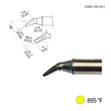 T31-00JD17 Bent Chisel Tip, 895°F / 480°C - T31-00JD17