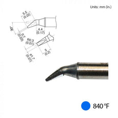 T31-01JD17 Bent Chisel Tip, 840°F / 450°C - T31-01JD17