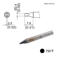 T31B-02D24 Chisel Tip, 750°F / 400°C - T31B-02D24