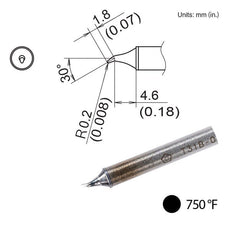 T31B-02JS02 Bent Tip, 750°F / 400°C - T31B-02JS02