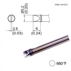 T31B-03D52 Chisel Tip, 660°F / 350°C - T31B-03D52