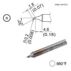 T31B-03JS02 Bent Tip, 660°F / 350°C - T31B-03JS02