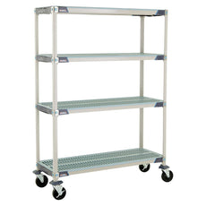 MetroMax i 4-Tier Stem Caster Cart, Open Grid Shelves, 18" x 48" x 67.3125"