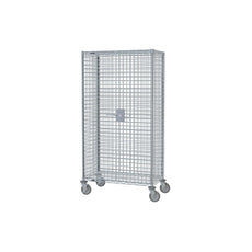 Super Erecta Mobile Security Unit, Chrome, 27.25" x 40.75" x 67.9375"