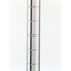 Super Erecta SiteSelect Stationary Shelving Post, Polished Stainless Steel, 75.5" H