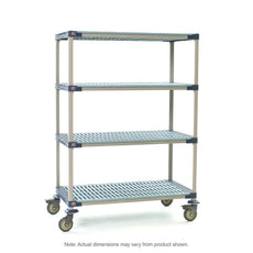 MetroMax 4 4-Tier Stem Caster Cart, Open Grid Shelves, 18" x 48" x 67.3125"