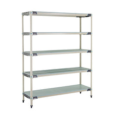 MetroMax i 5-Tier Starter Unit with Solid Bottom Shelf, 18" x 60" x 74"