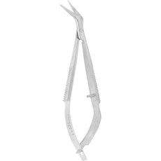 Excelta 367 Stainless Steel Shear Cut Self-Opening Scissors with .19" 45° Curved Blades