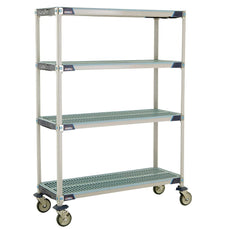 MetroMax i 4-Tier Stem Caster Cart, Open Grid Shelves, 18" x 48" x 67.3125"