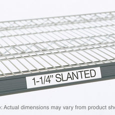 Super Erecta Slanted Label Holder, Gray, 55" L x 1.25" H