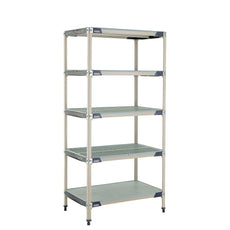 MetroMax i 5-Tier Starter Unit with Solid Bottom Shelf, 24" x 36" x 74"