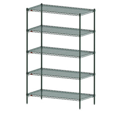 Super Adjustable Super Erecta 5-Tier Starter Unit, Metroseal 3 Epoxy, 24" x 48" x 74"