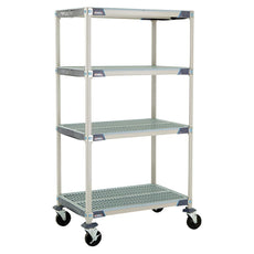 MetroMax i 4-Tier Stem Caster Cart, Open Grid Shelves, 24" x 36" x 67.3125"