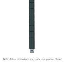 Super Erecta SiteSelect Stationary Shelving Post, Smoked Glass, 63.4375" H