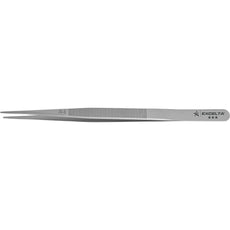 Excelta JS-5 .0475" Straight Stainless Steel Gemology Forceps with Medium Serrated Tip