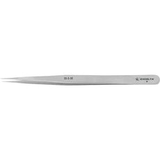 Excelta SS-S-SE Straight Very Fine Point Stainless Steel Tweezer