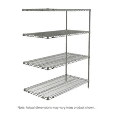 Super Erecta 4-Tier Add-On Unit, Brite, 21" x 72" x 63"