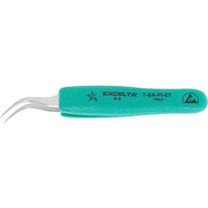 Excelta 7-SA-PI-ET Ergo-Tweeze 45ø Curved Tapered Very Fine Point Anti-Magnetic Stainless Steel Tweezer 7-SA-PI-ET