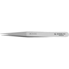 Excelta 3C-S-CC .007" x .004" Very Fine Ceramic Coated Tip Stainless Steel Tweezer