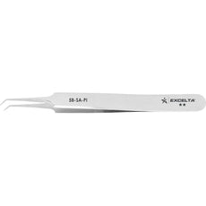 Excelta 5B-SA-PI Bent Very Fine Point Stainless Steel, Anti-Magnetic Tweezer